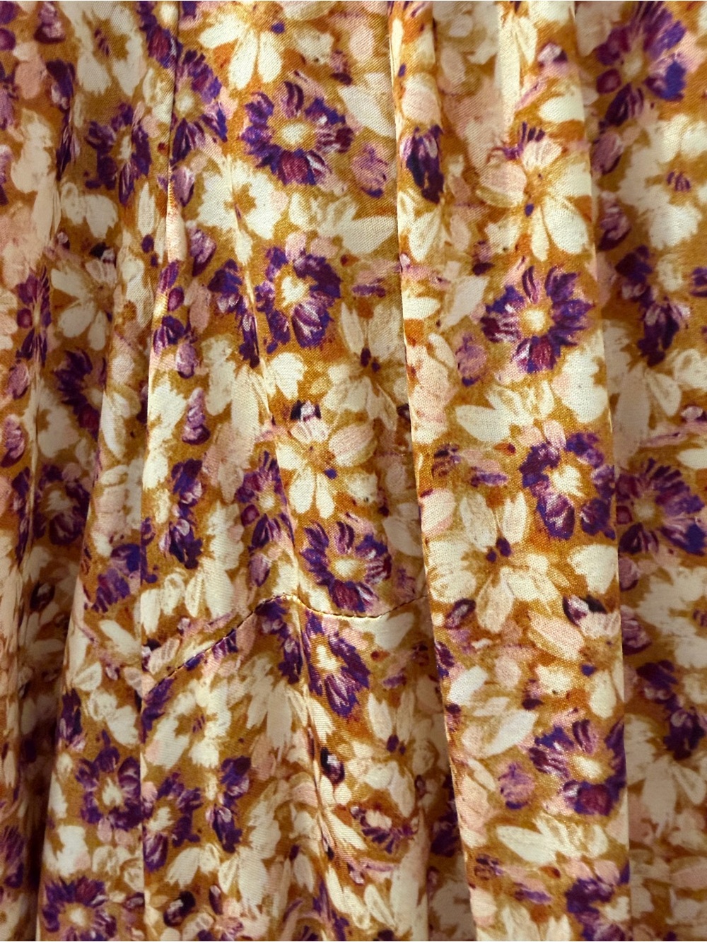 KIVARI Mia Tie Front Floral Mini Dress Golden Ditsy Size 10 - Picture 10 of 12